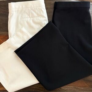 Ann Taylor High Rise Wide Leg Cropped Pants Lot of 2